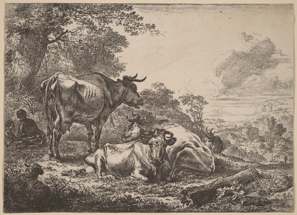 Resting Cows by Nicolaes Pietersz Berchem