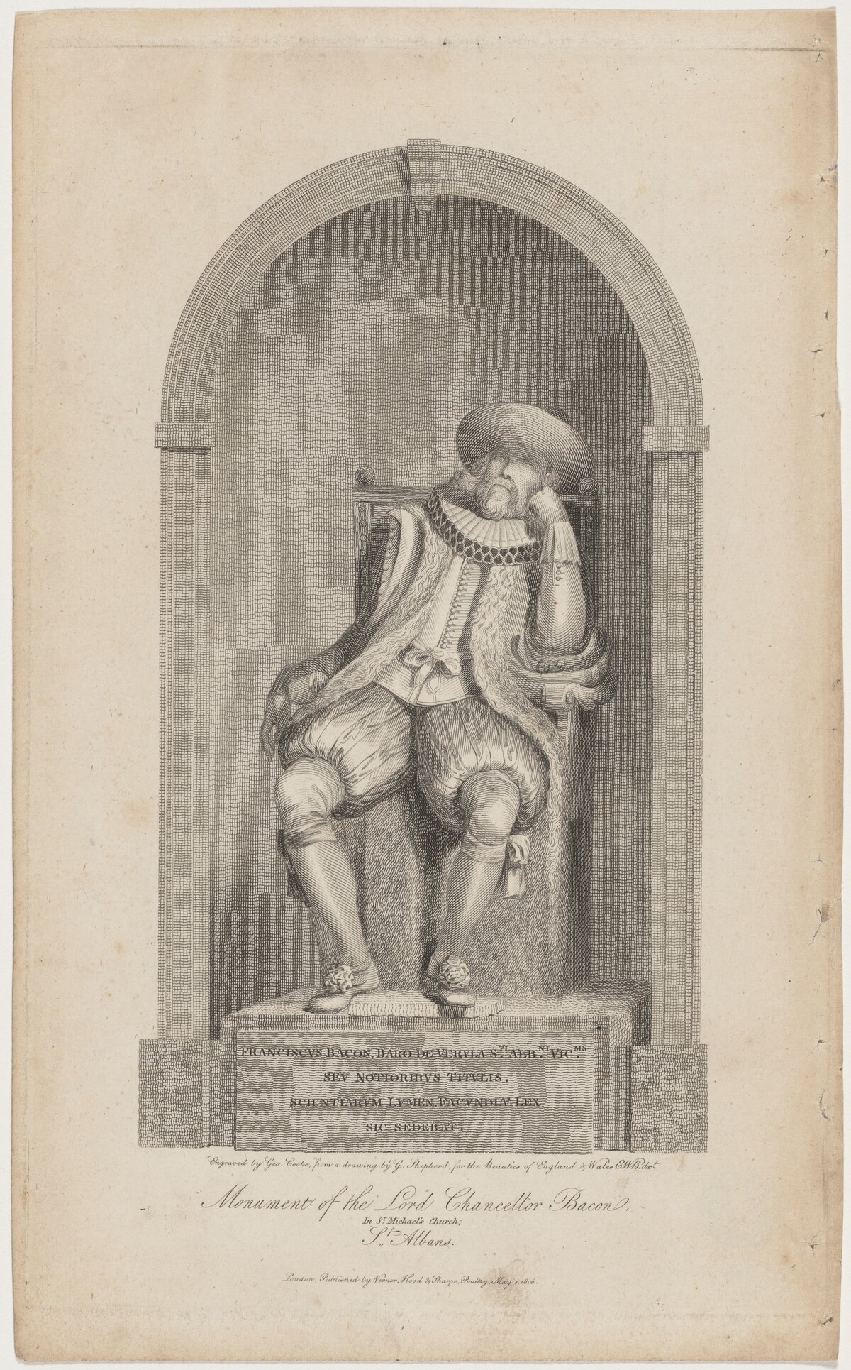 Monument of the Lord Chancellor Bacon, Saint Michael's Church by George Cooke