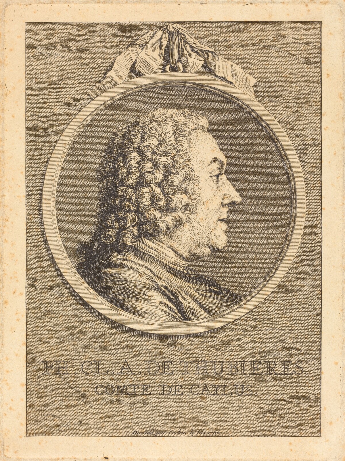 Ph.Cl.A. de Thubieres, Comte de Caylus by Charles-Nicolas Cochin II