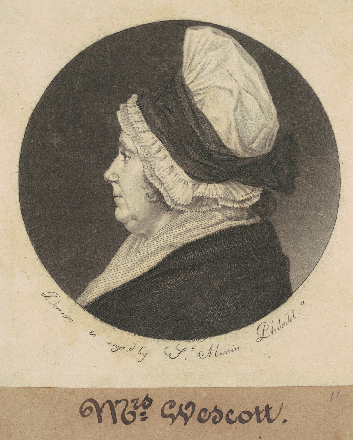 Patience Story Wescott by Charles B. J. Févret de Saint-Mémin