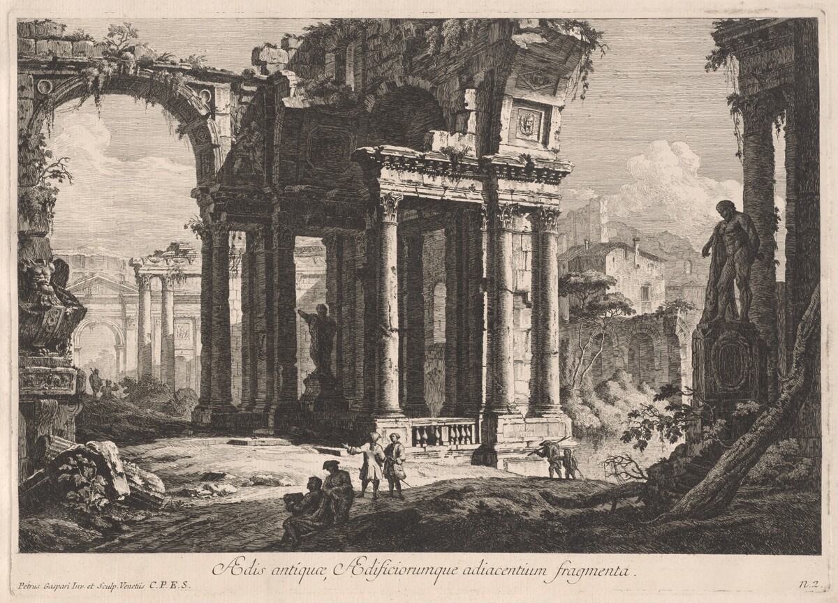 AEdis antiquae, AEdificiorumque adiacentium fragmenta by Pietro Gaspari