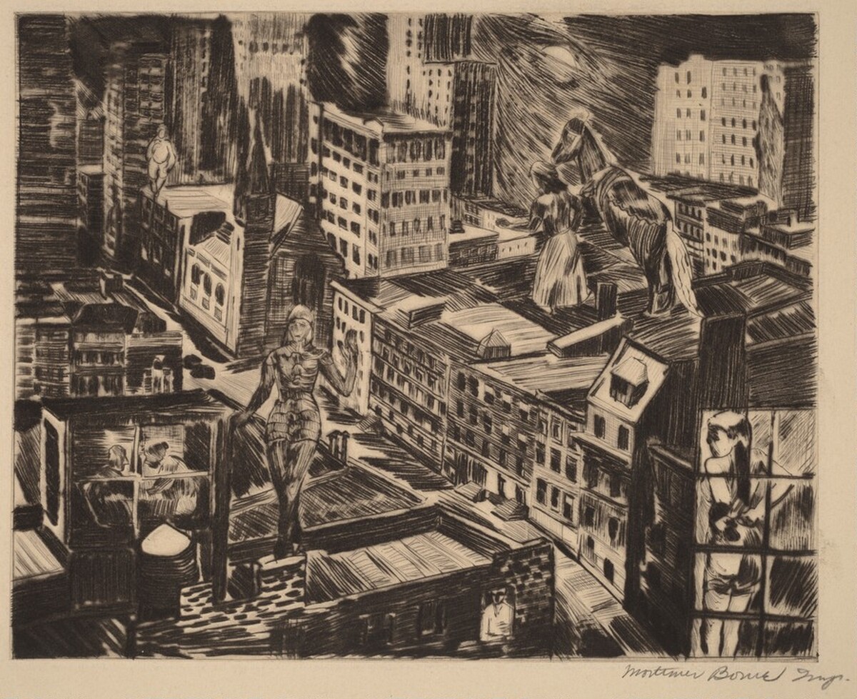 Restless Night - New York City by Mortimer Borne