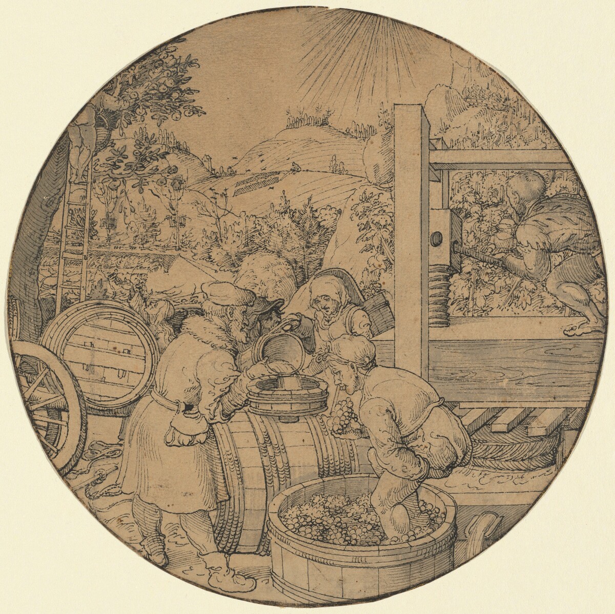 The Wine Harvest (September) by Jörg Breu the Elder