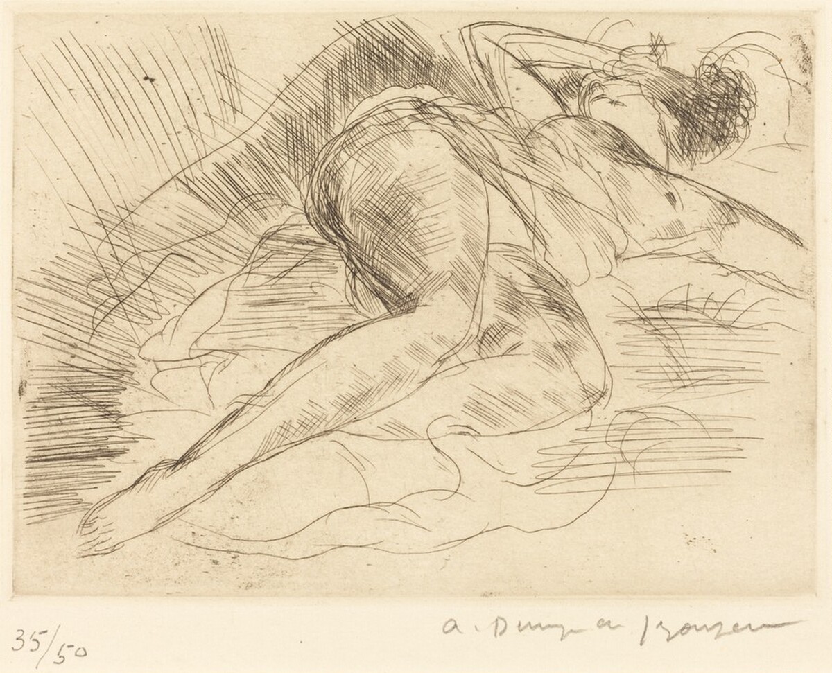 Reclining Nude (Nu entendu) by André Dunoyer de Segonzac