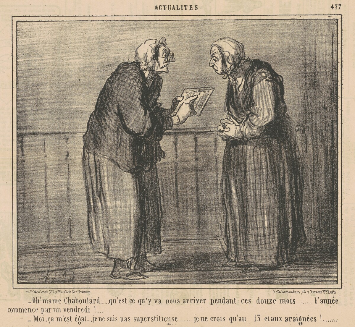 Oh! Mamechaboulard ... qu'est-ce qu'y va ... arriver ... by Honoré Daumier