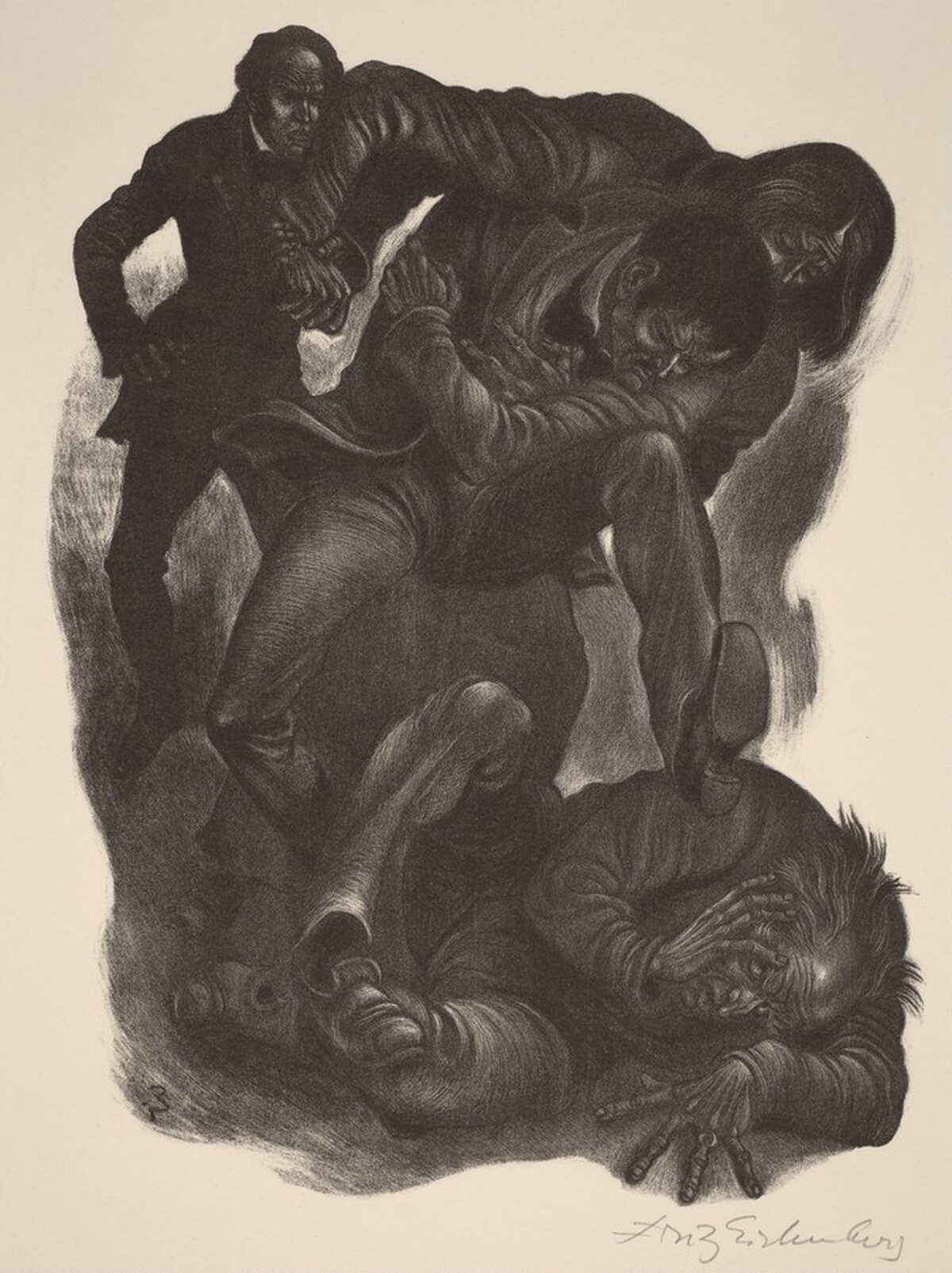 The Madness of Dmitri (Book III: The Sensualists, facing p.106) by Fritz Eichenberg