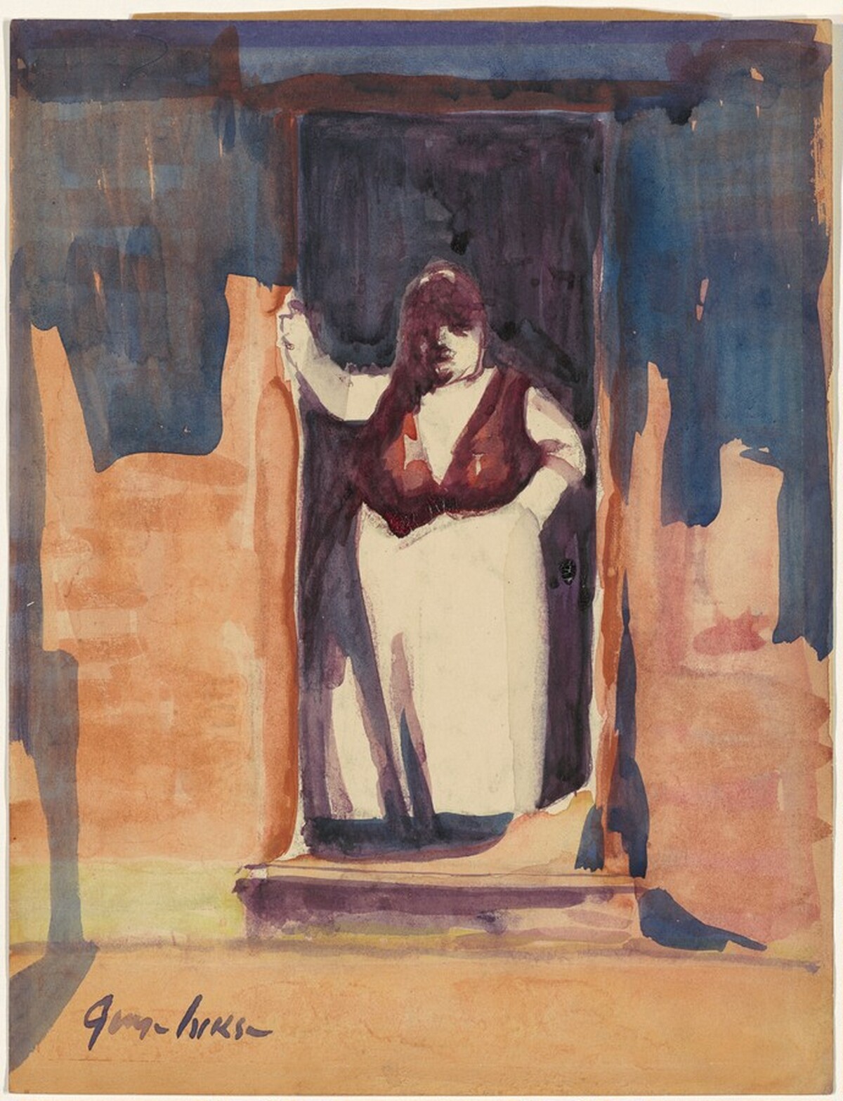 Woman in Doorway by George Luks