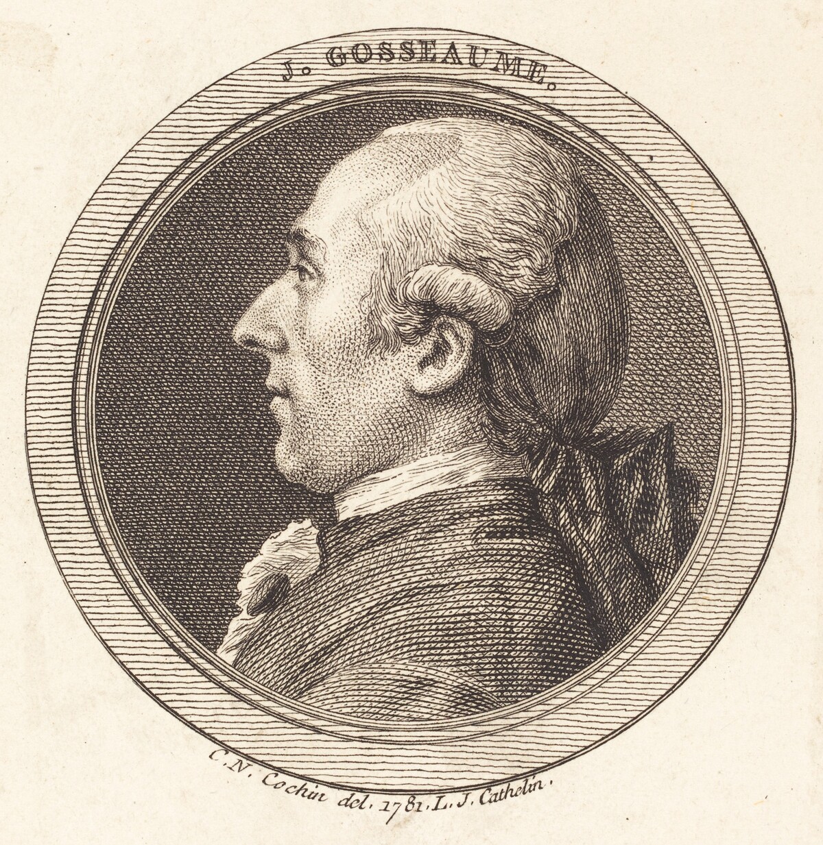 J. Gosseaume by Louis-Jacques Cathelin after Charles-Nicolas Cochin II