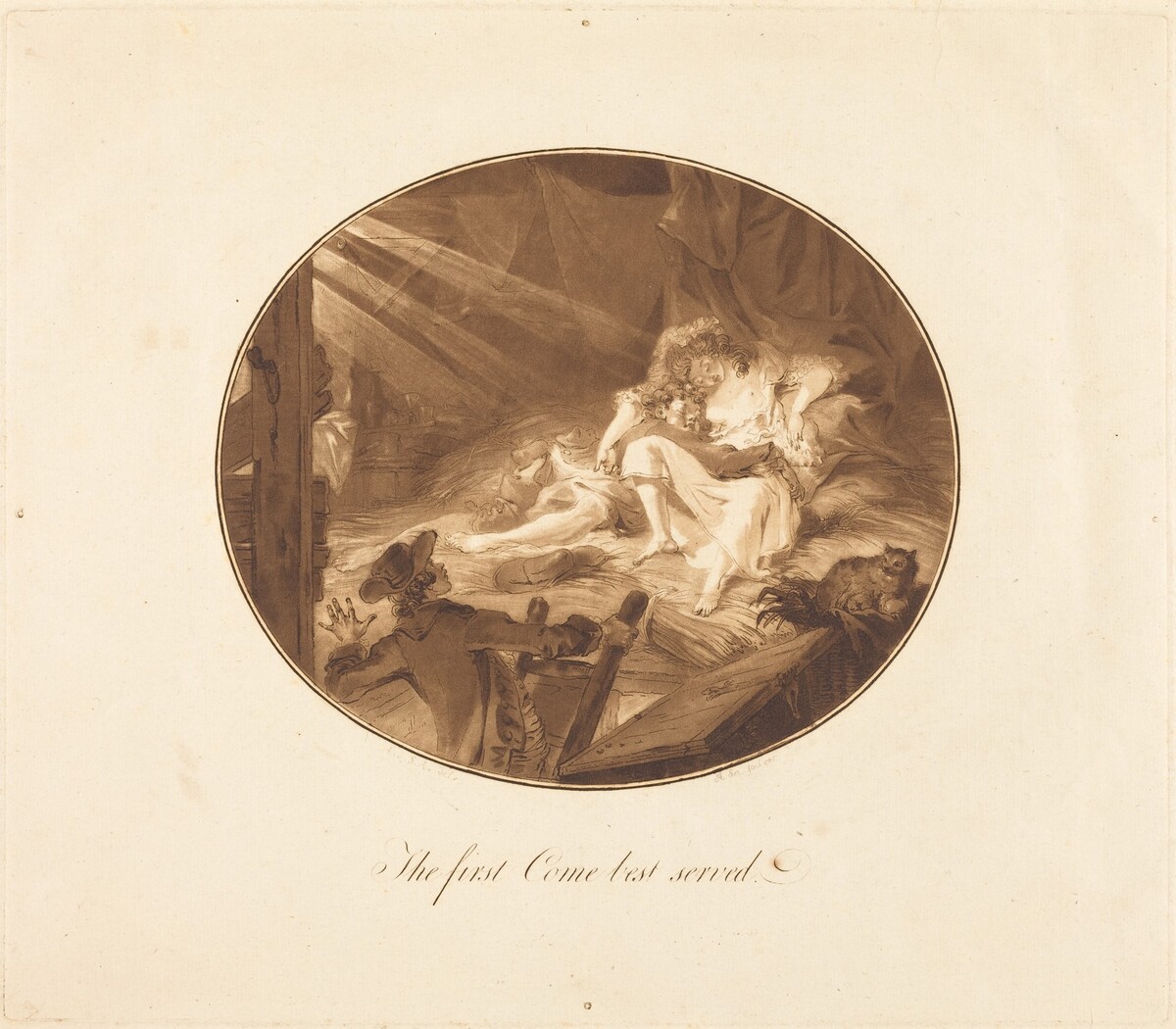 The First Come Best Served by Antoine-François Sergent after Augustin de Saint-Aubin