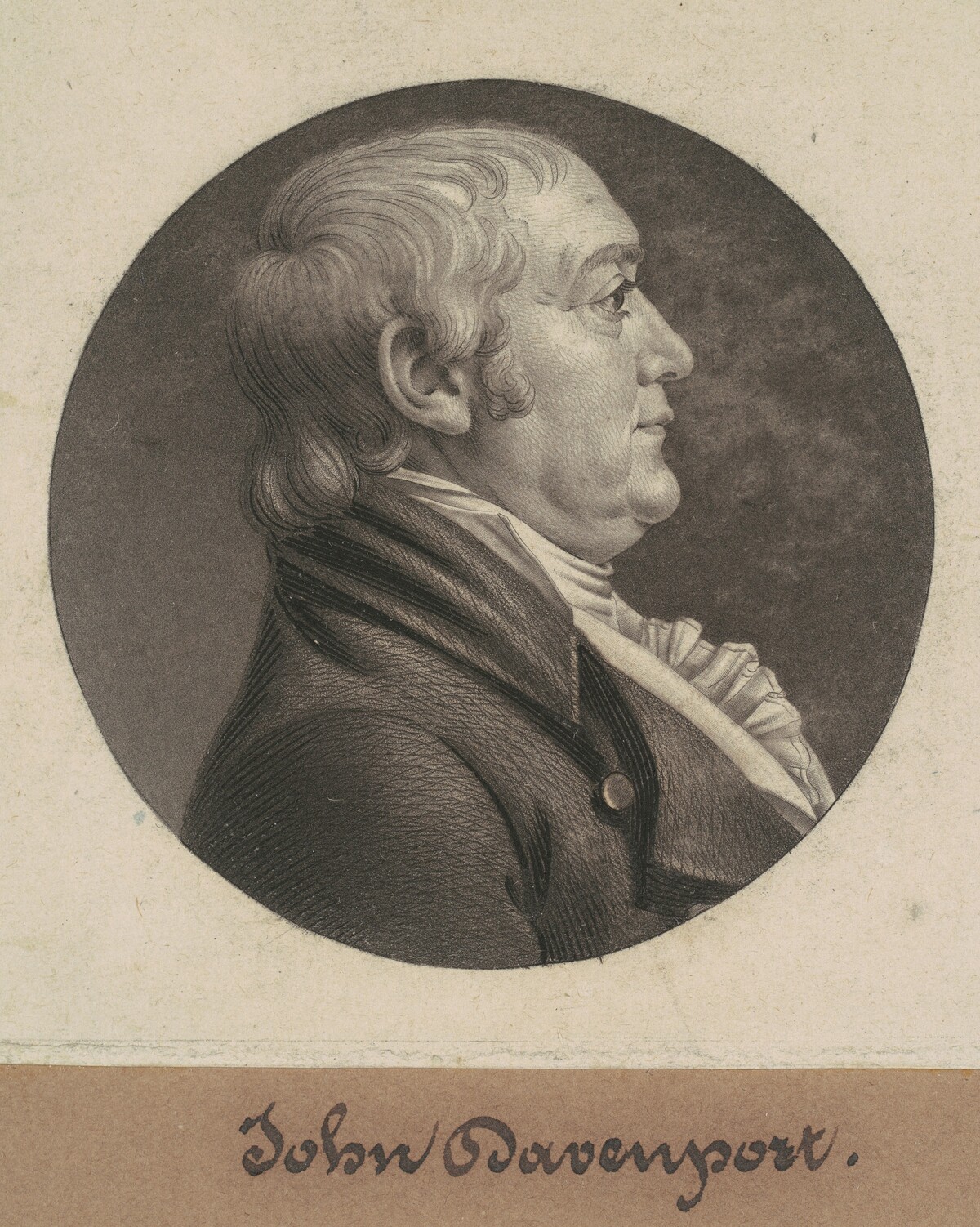John Davenport by Charles B. J. Févret de Saint-Mémin