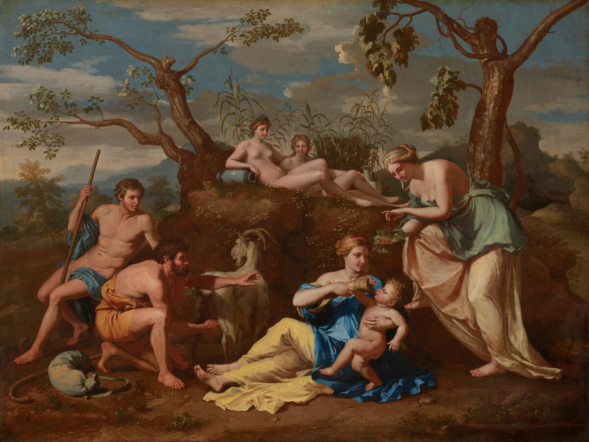 Nymphs Feeding the Child Jupiter by Follower of Nicolas Poussin