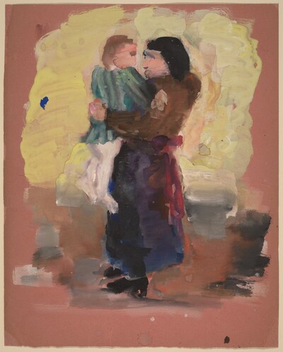 Standing Woman Holding a Child
