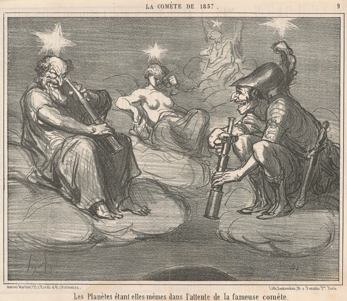 Les planetes étant elles-mêmes by Honoré Daumier