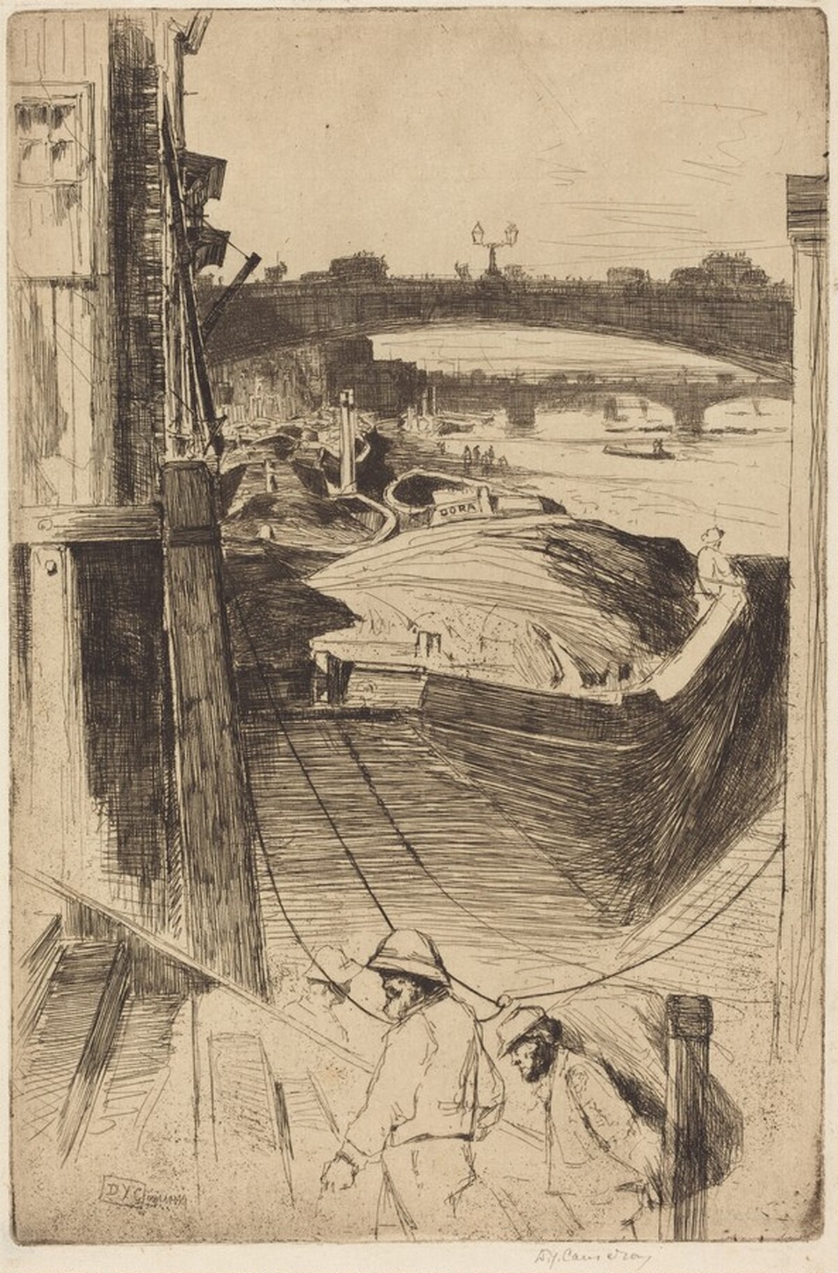 Thames Barges by David Young Cameron