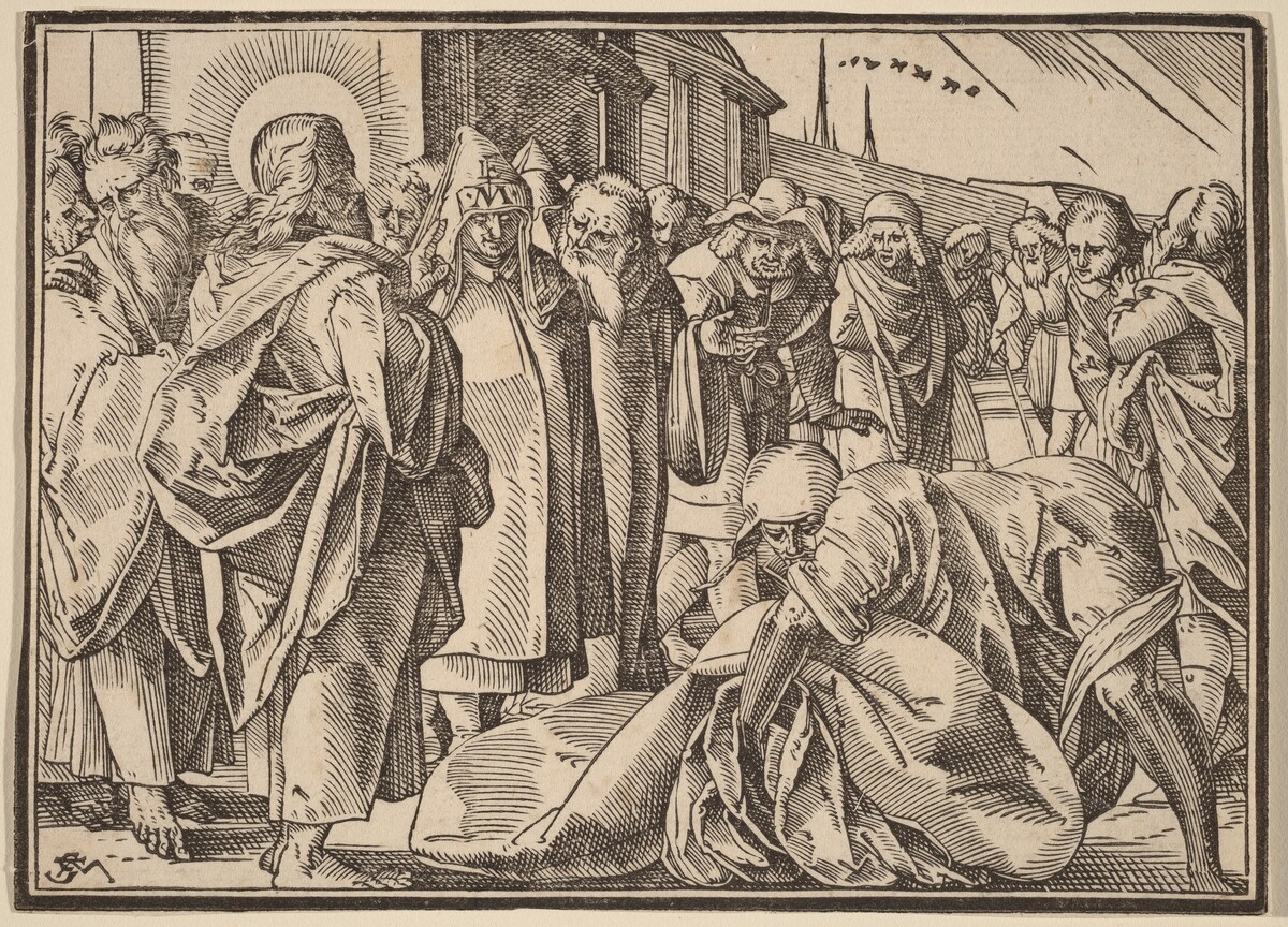 The Paralytic Healed by Christ Picks up His Pallet by Christoph Murer