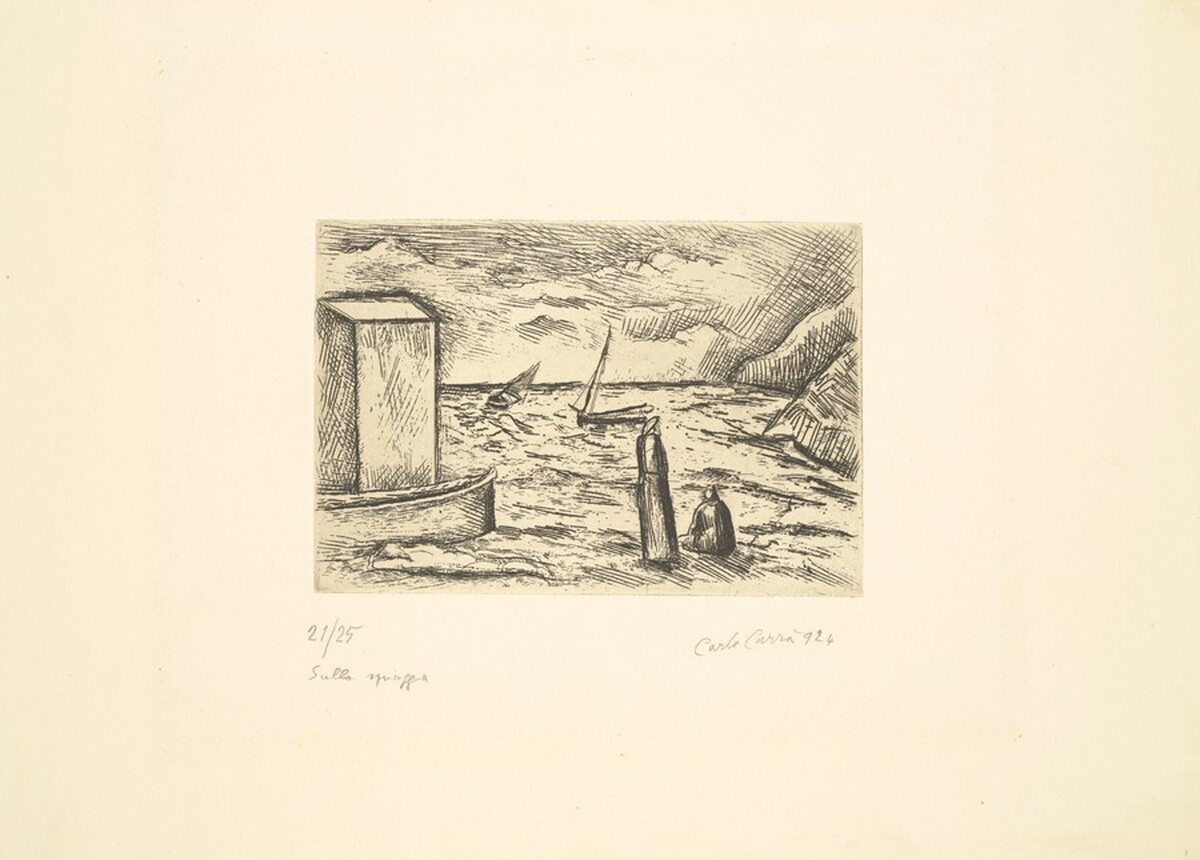 Sulla Spiaggia (On the Beach) by Carlo Carrà