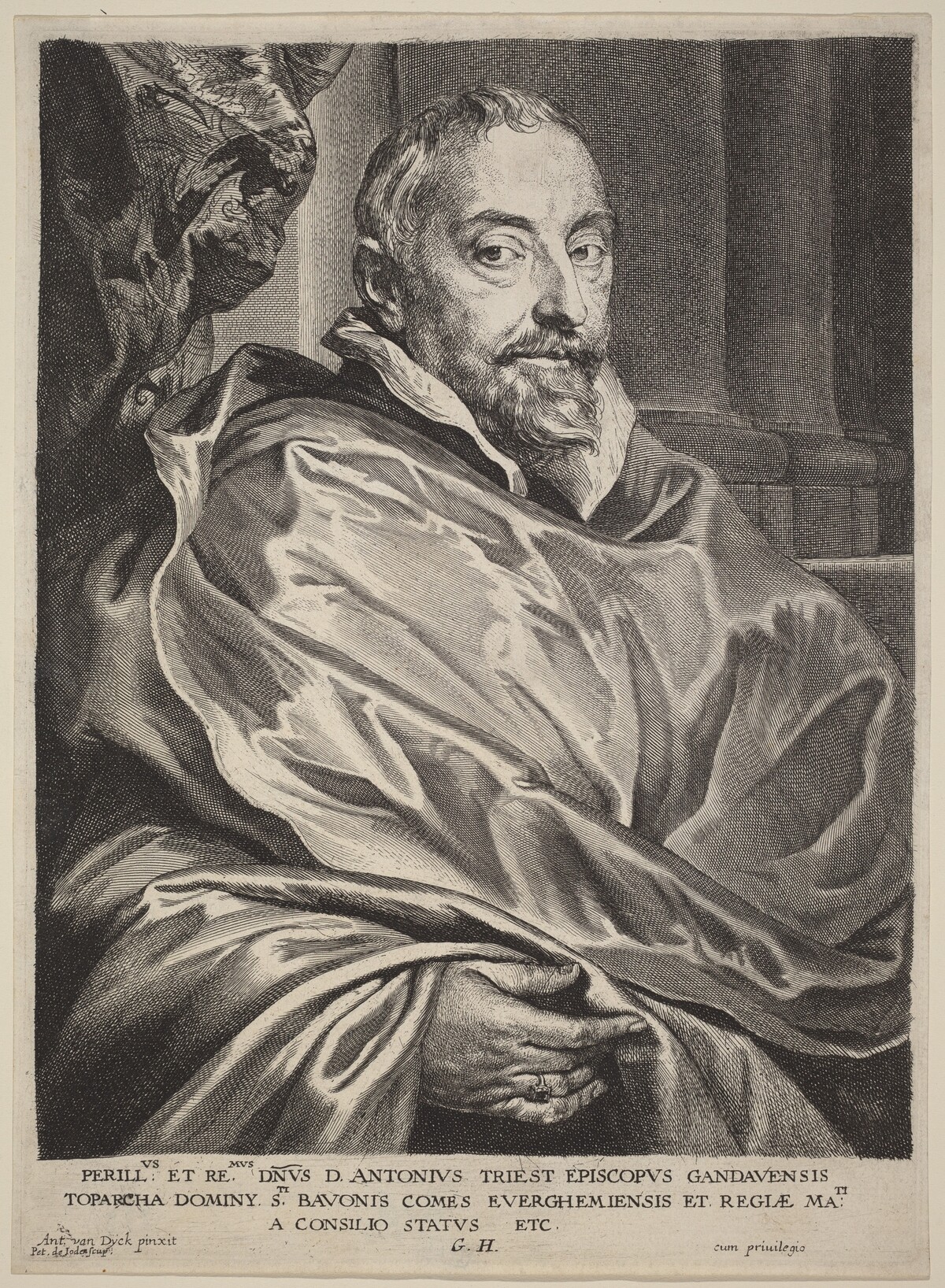 Anton Triest by Pieter de Jode II after Sir Anthony van Dyck