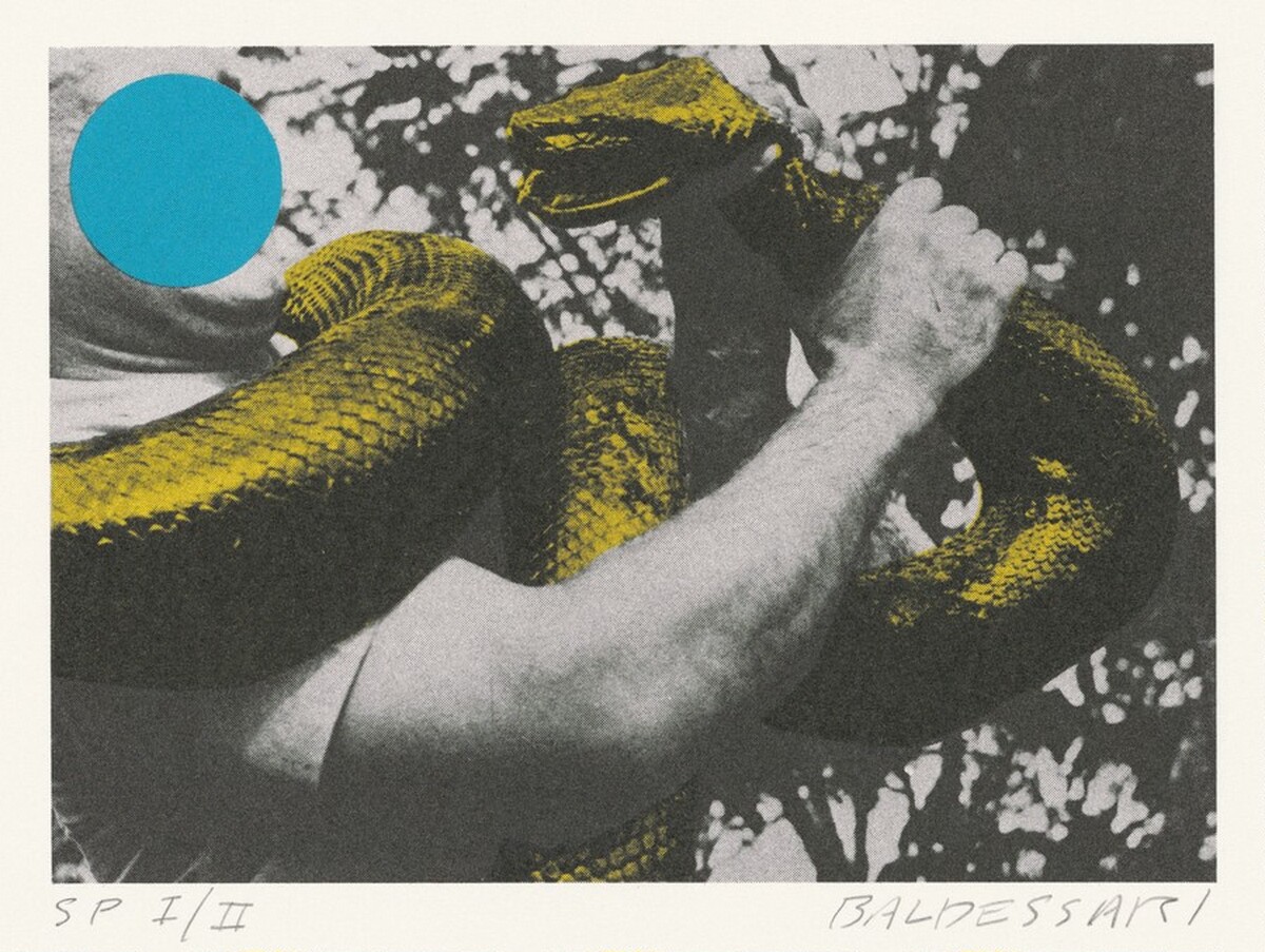 Man with Snake (Blue and Yellow) [special proof] by John Baldessari