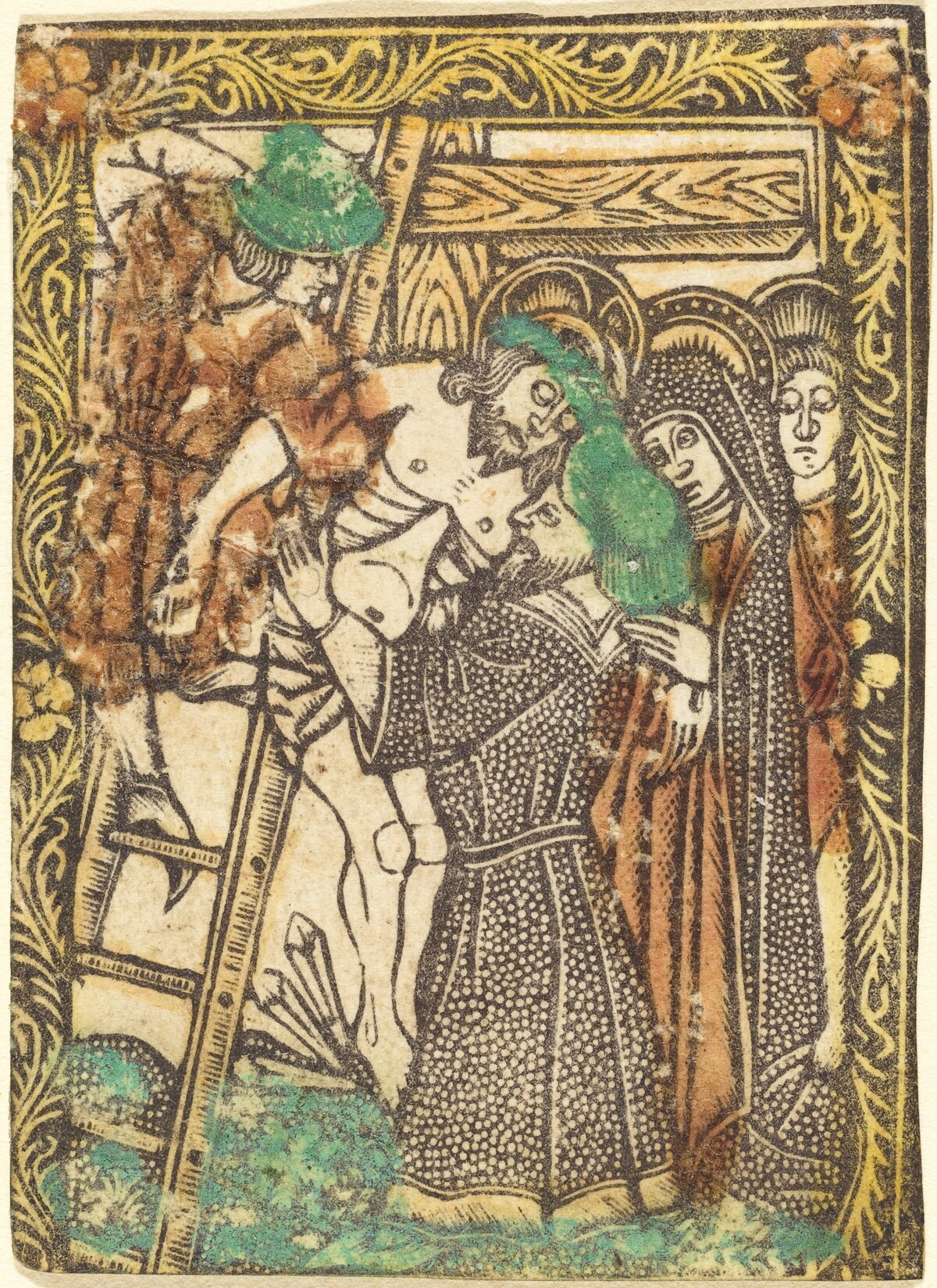 The Descent from the Cross by Workshop of Master of the Borders with the Four Fathers of the Church
