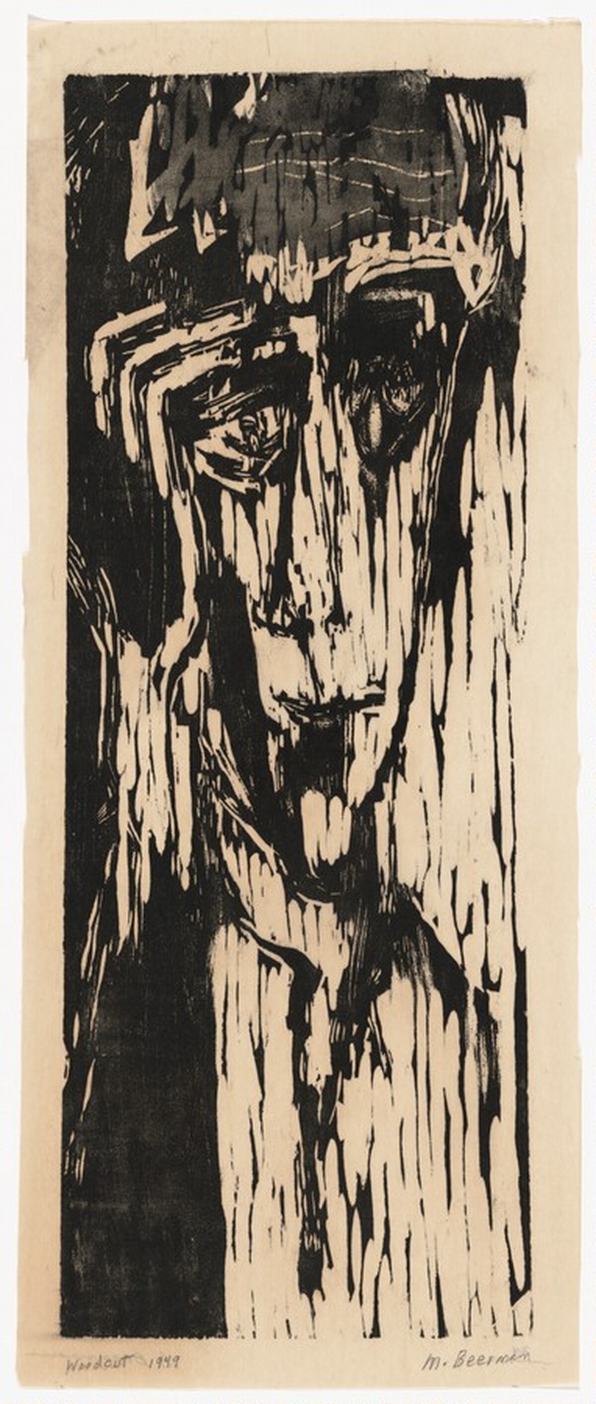 Woodcut (figure) by Miriam Beerman