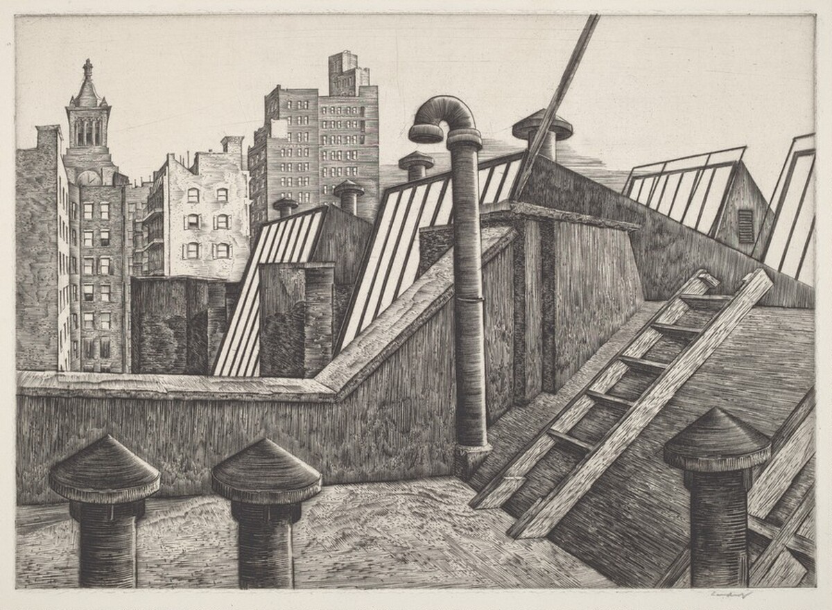Rooftop with Ventilators by Armin Landeck