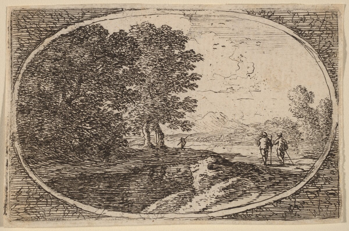 Three Men Carrying Staffs by Herman van Swanevelt