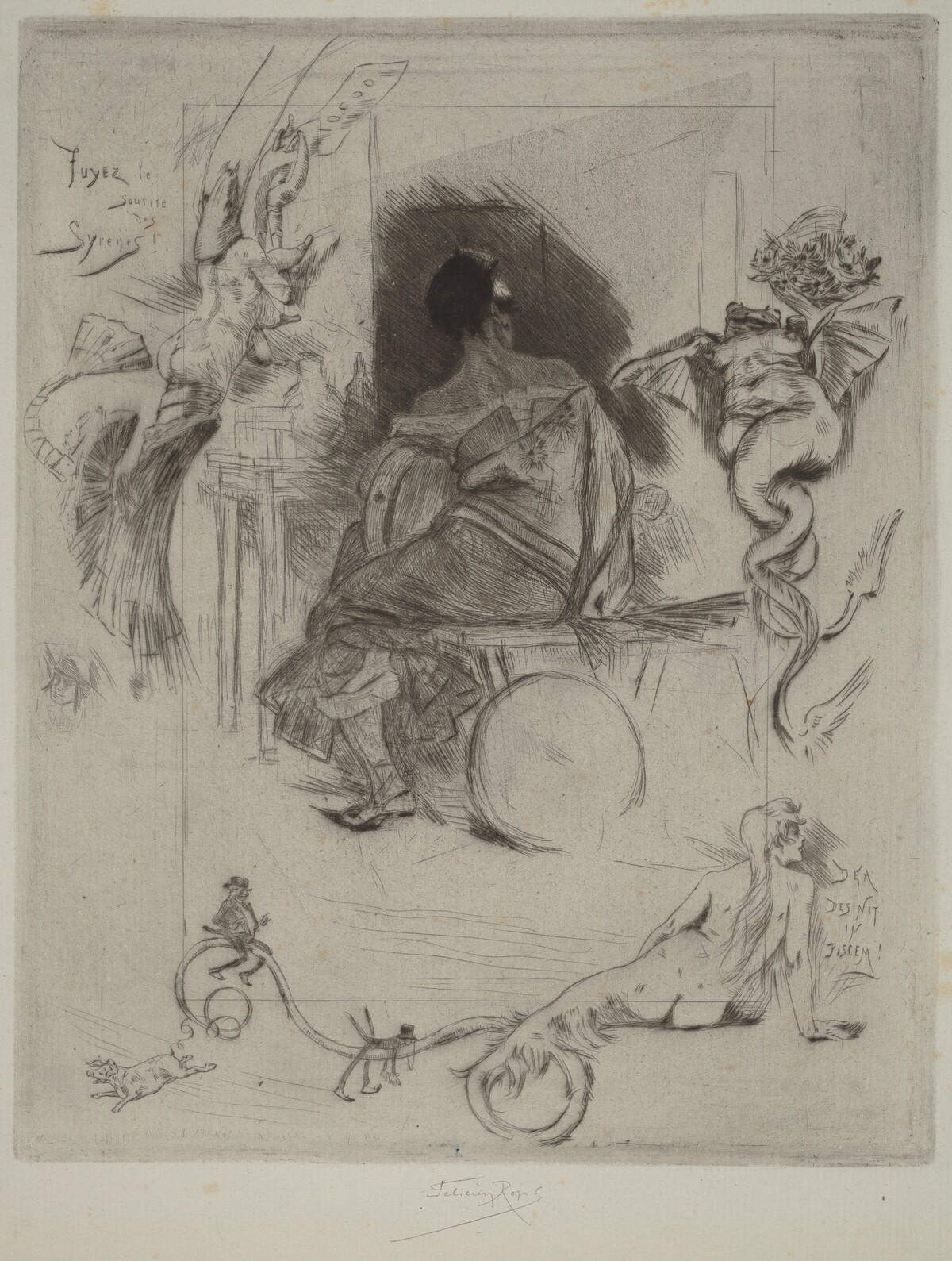 La Dernière Maja by Félicien Rops