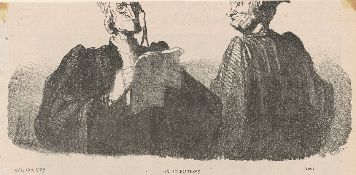 En délicatesse by Honoré Daumier