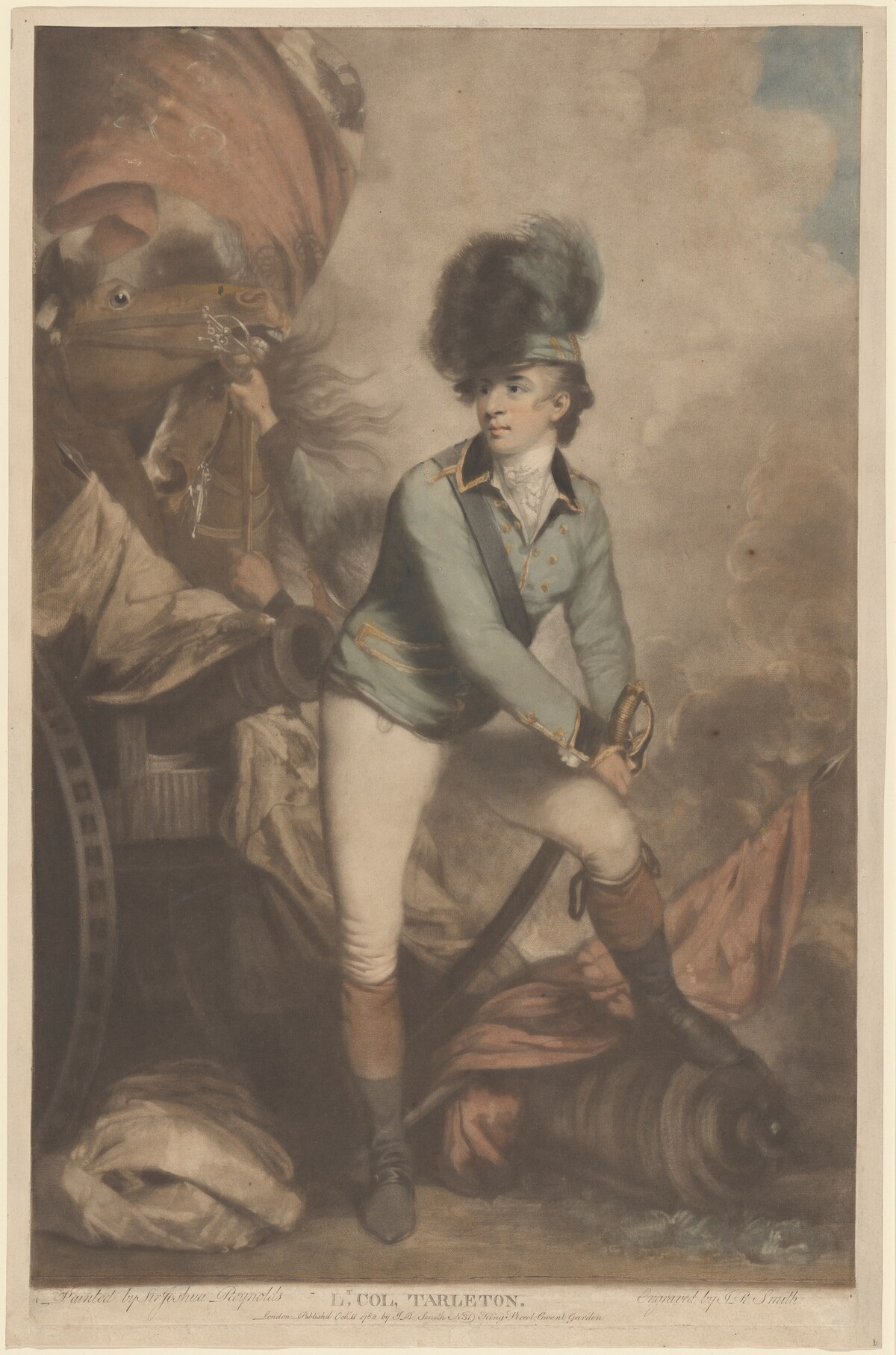 Lt. Colonel Tarleton by John Raphael Smith after Sir Joshua Reynolds