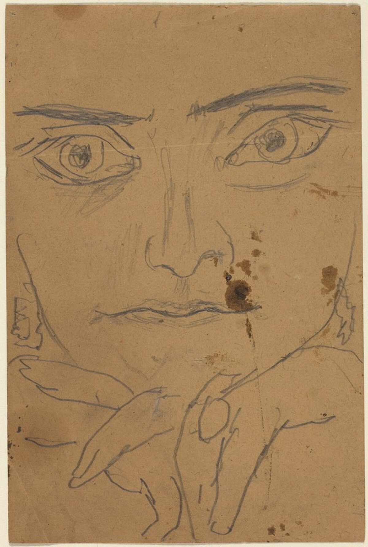 Weibliches Bildnis, frontal (Frontal View of a Woman) by Max Beckmann