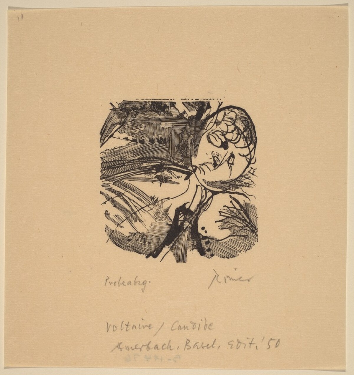 Illustration to Voltaire, "Candide" by Imre Reiner