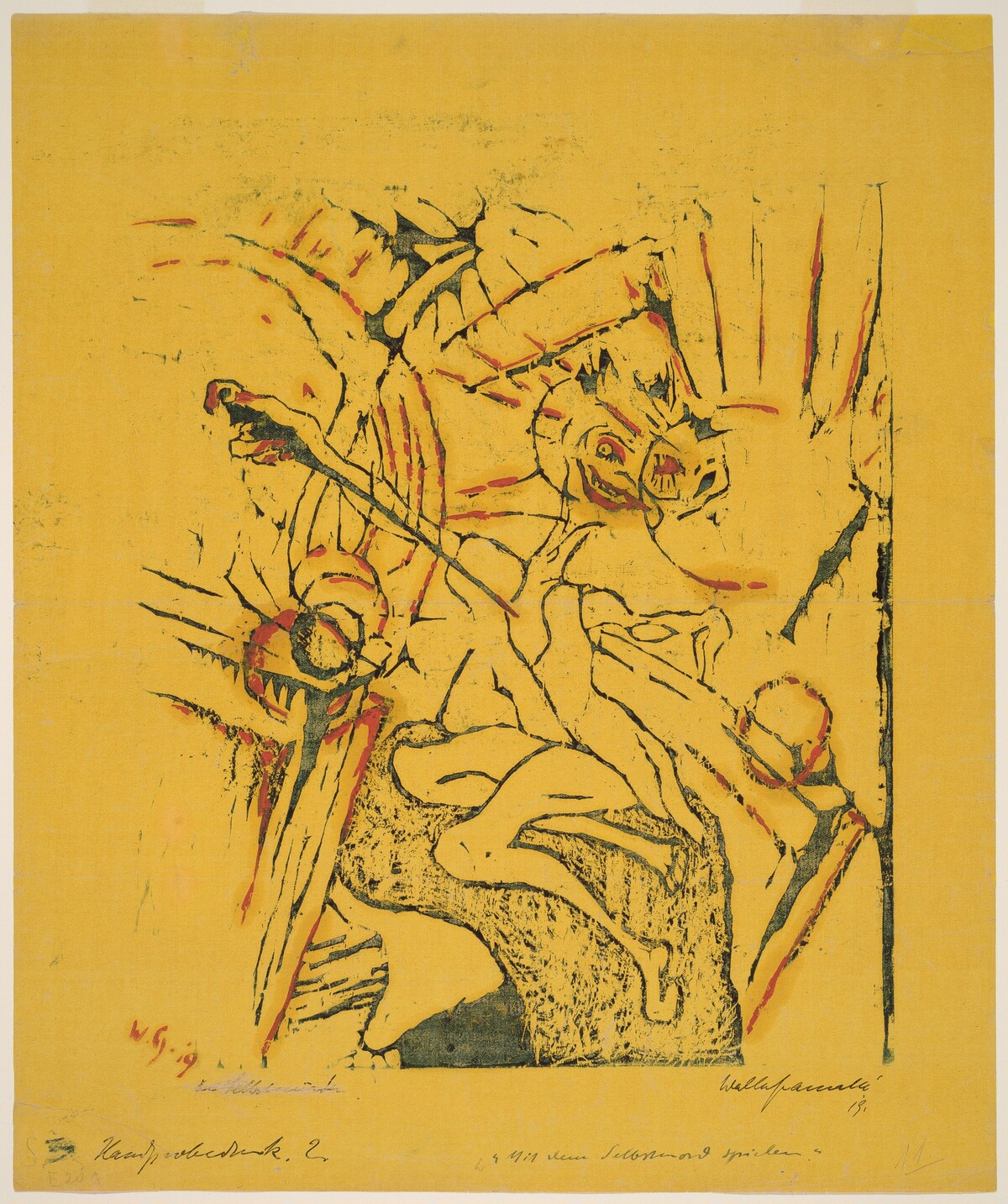 Mit dem Selbstmord Spielen (Playing with Suicide) by Walter Gramatté