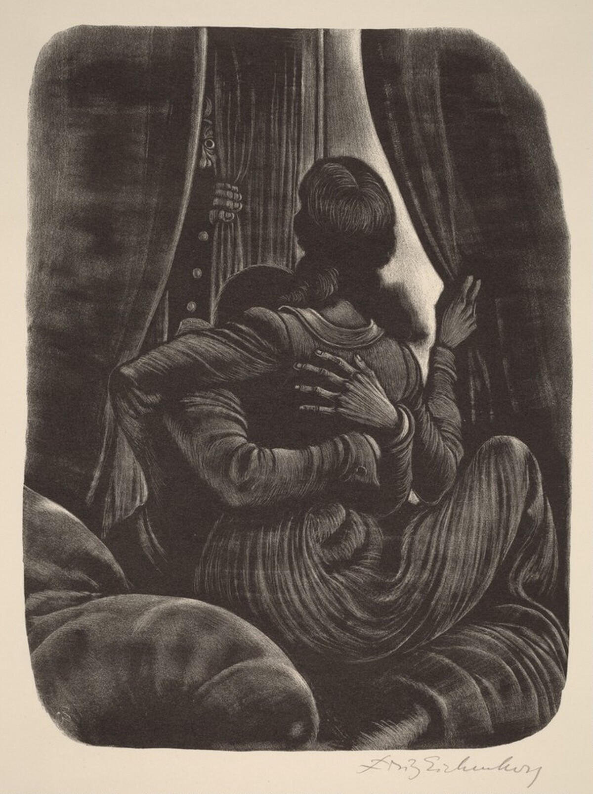 "I am Drunk with You" (Book VIII: Mitya, facing p.340) by Fritz Eichenberg