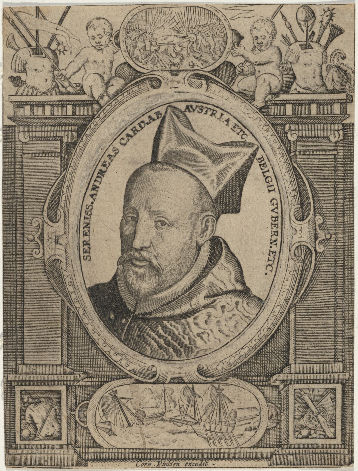 Andreas, Cardinal of the Holy Roman Empire by anonymous German, after Johan Wierix