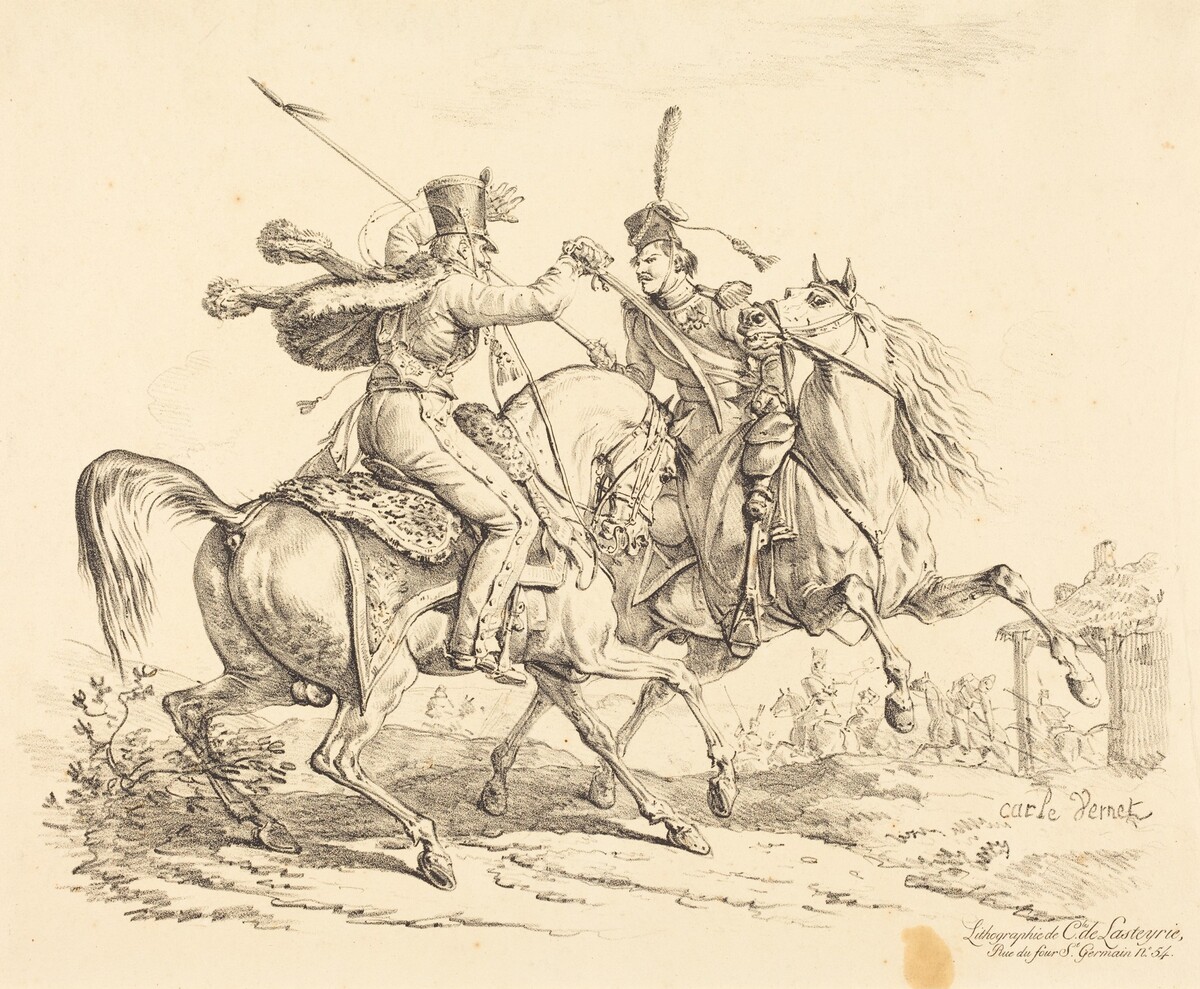 Hussard Striking a Cosack by Carle Vernet