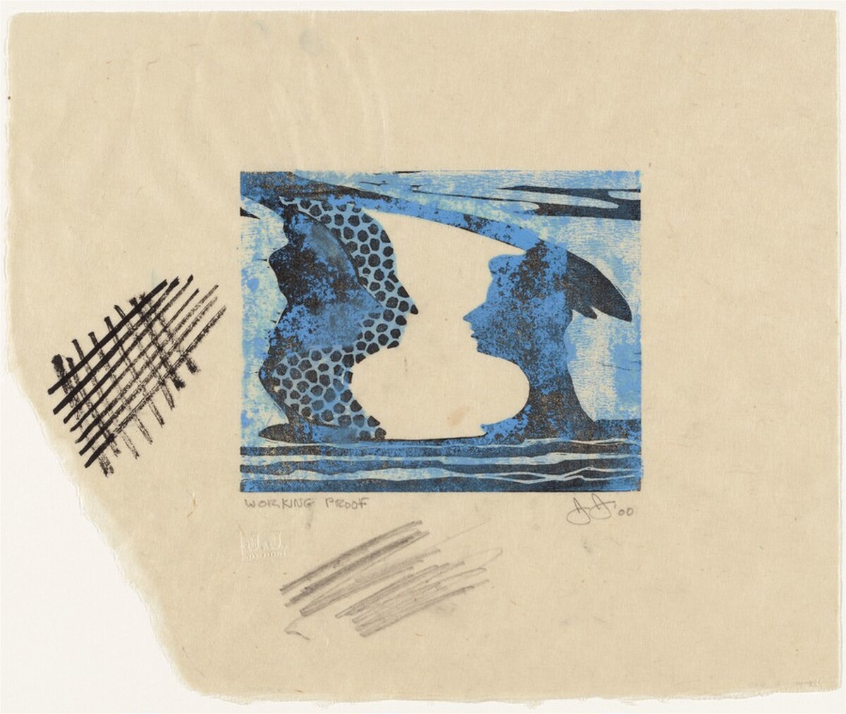Untitled [working proof] by Jasper Johns