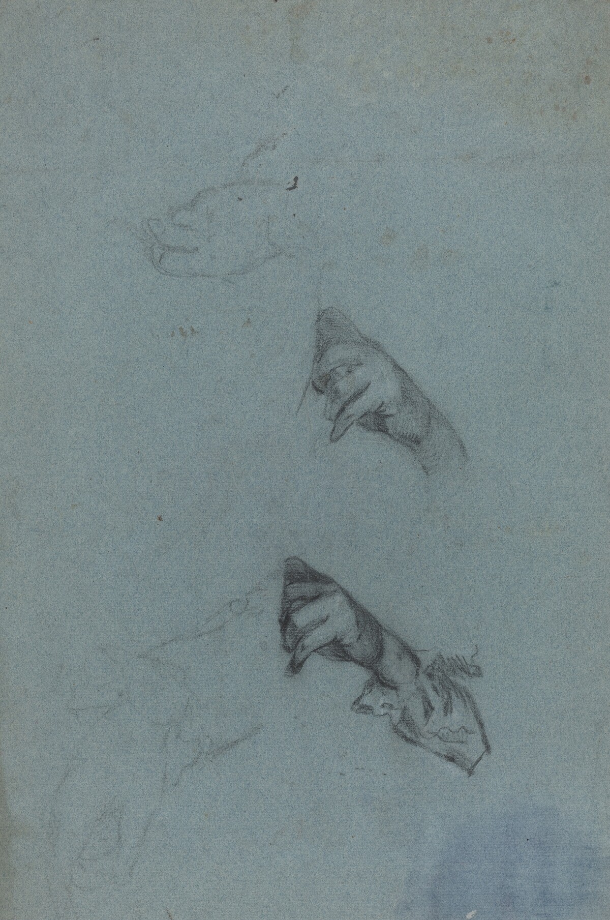 Hand Studies [verso] by Allan Ramsay?