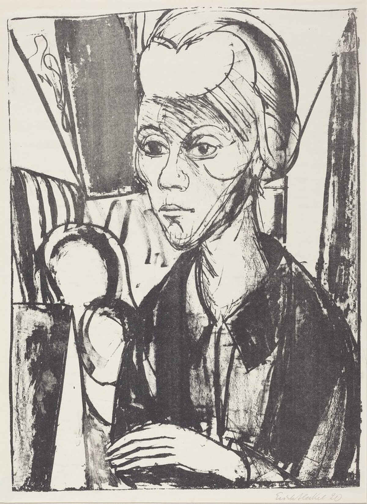 Portrait of a Woman (Frauenbildnis) by Erich Heckel