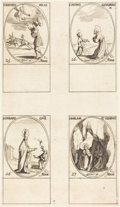 St. Mercury; St. Peter of Alexandria; St. Conrad; Sts. Barlaam and Josaphat