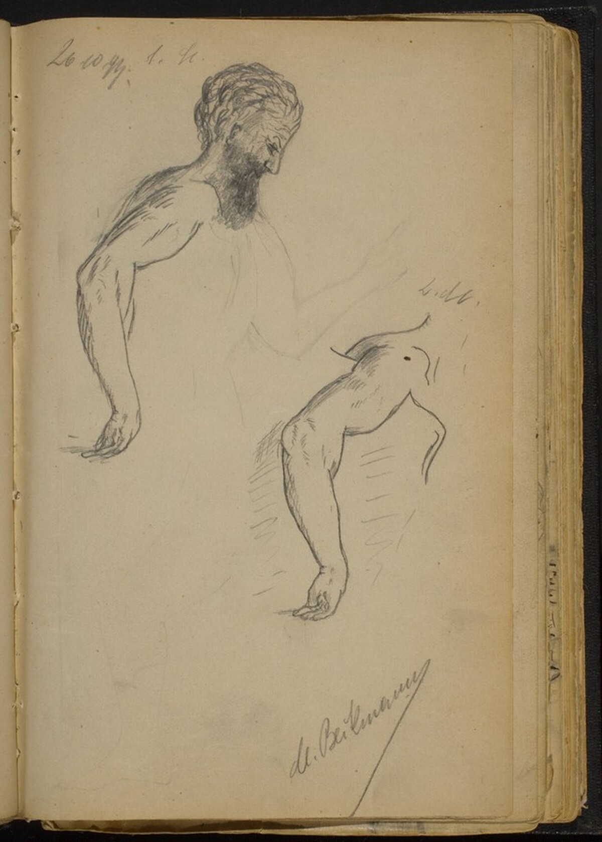Two Figure Studies by Max Beckmann