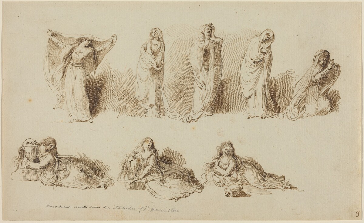 The Attitudes of Lady Hamilton by Pietro Antonio Novelli