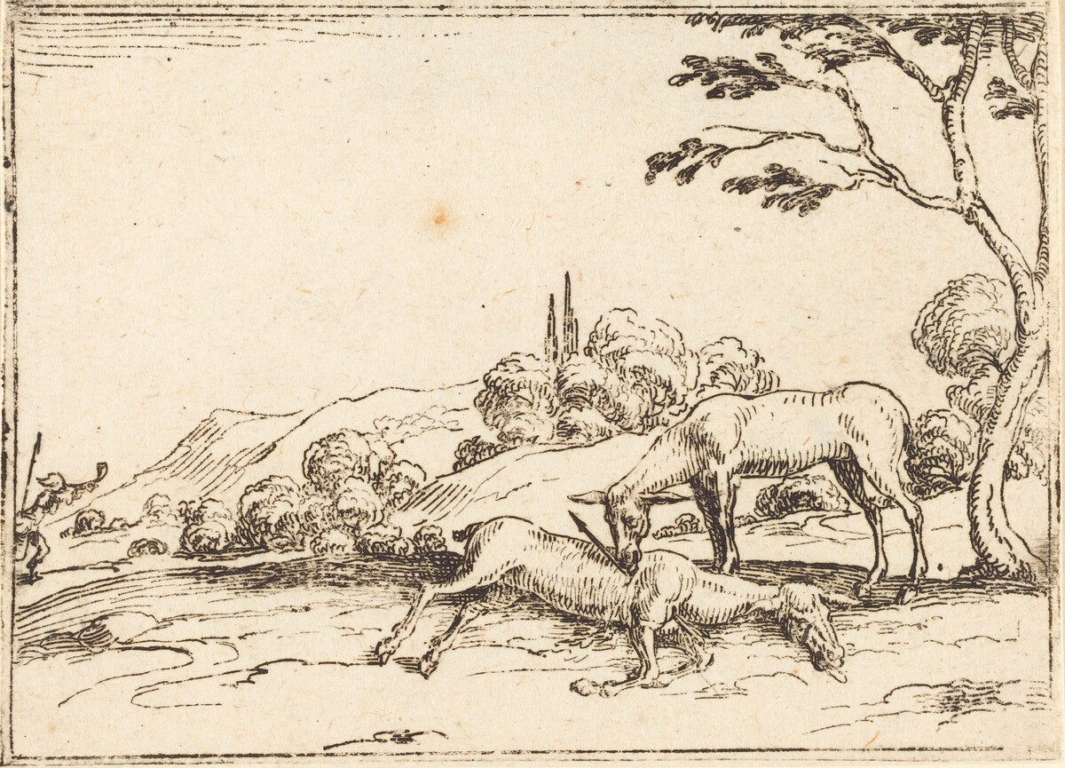 Doe Mourning her Foal by Jacques Callot