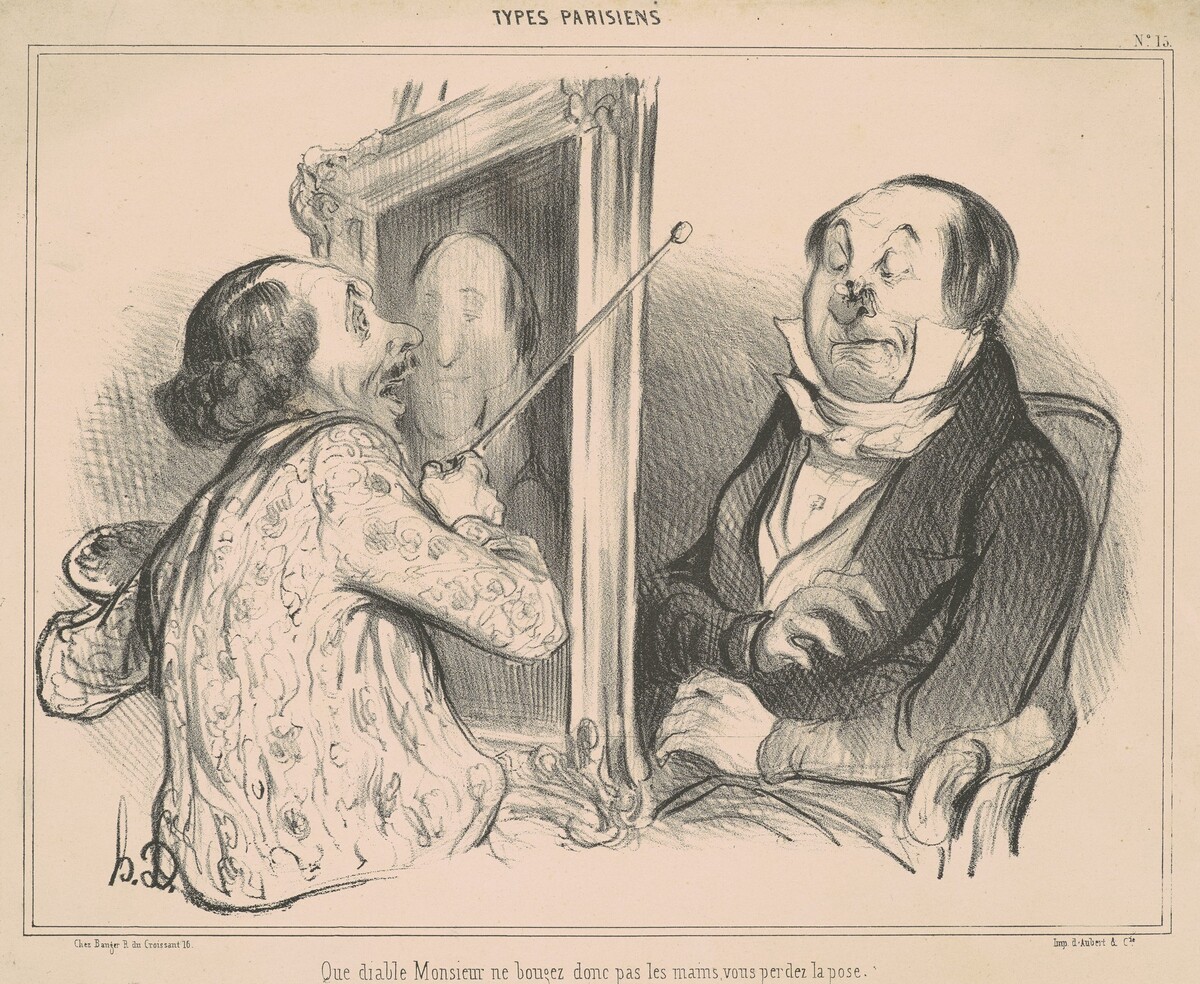 Que Diable Monsieur Ne Bougez donc pas... by Honoré Daumier