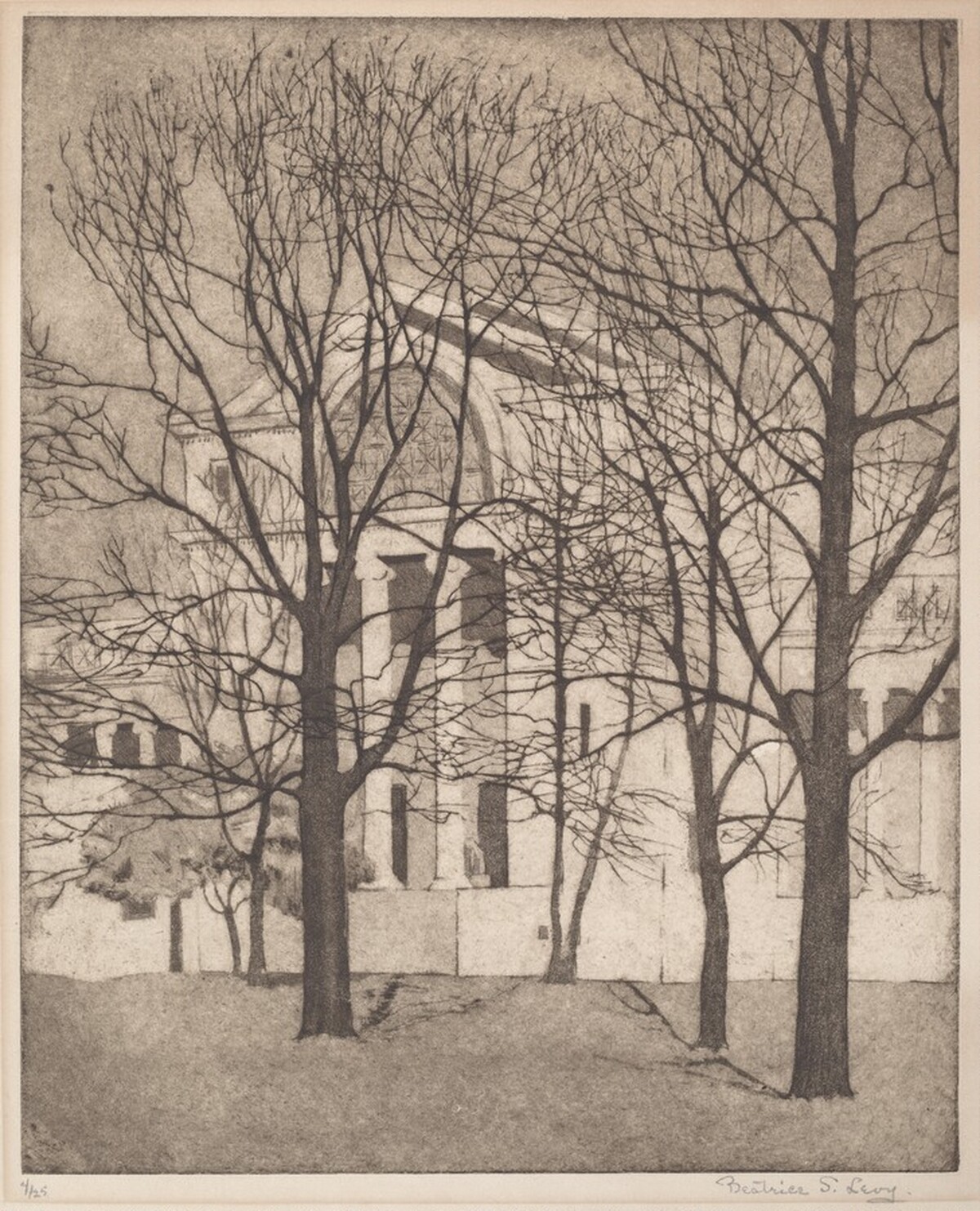 West Entrance of the Field Museum by Beatrice S. Levy
