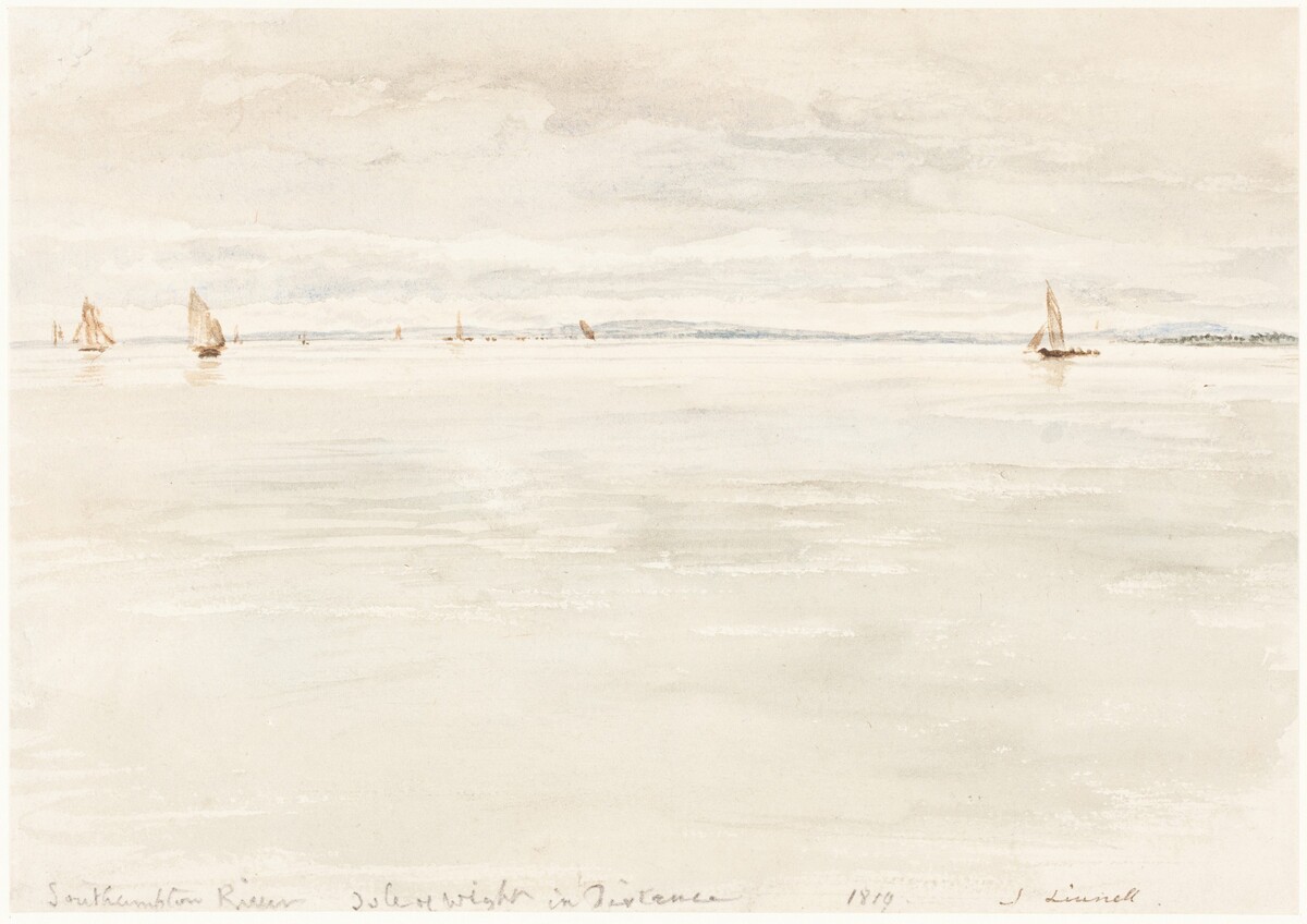Sailboats on Southampton River by John Linnell