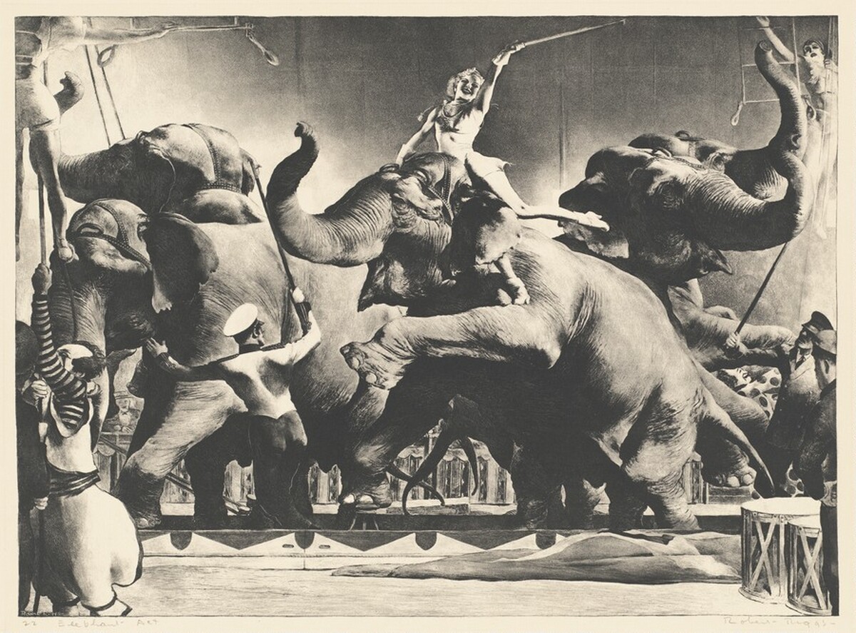 Elephant Act by Robert Riggs