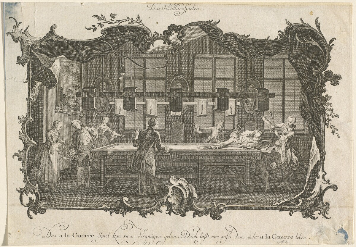 Das Billardspielen (Billiard Players) by Johann Esaias Nilson