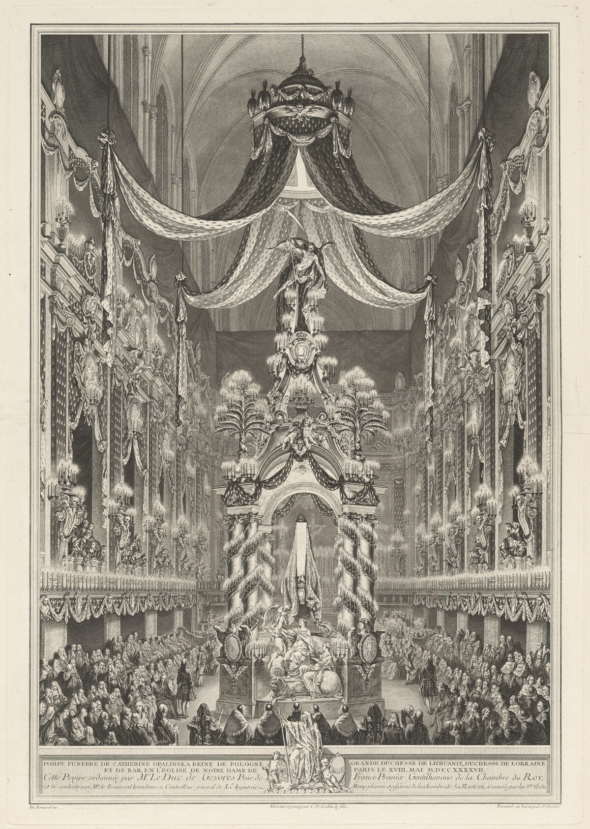 Pompe funèbre de Catherine Opalinska by Charles-Nicolas Cochin II