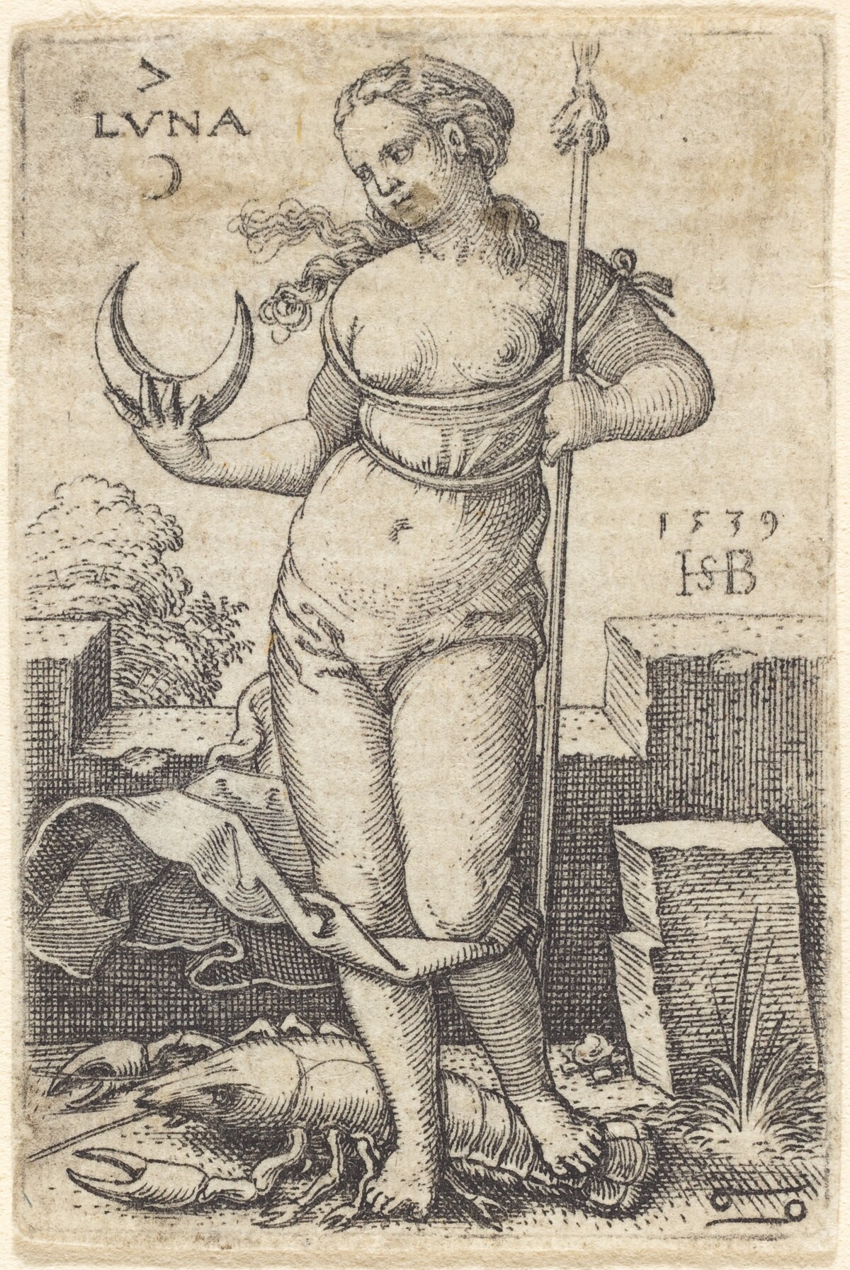 Moon by Sebald Beham