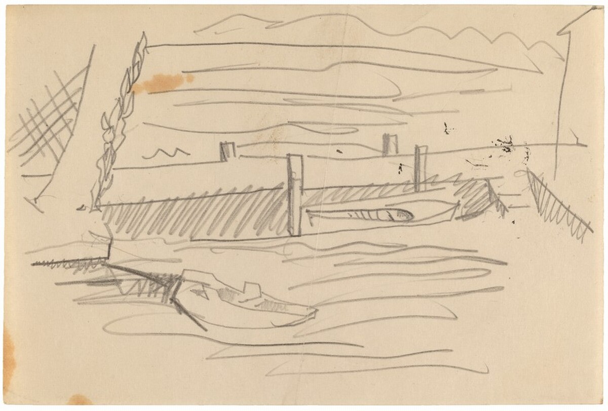 Boats at a Pier by Mark Rothko